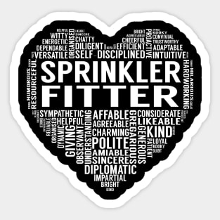 Sprinkler Fitter Heart Sticker